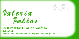 valeria pallos business card